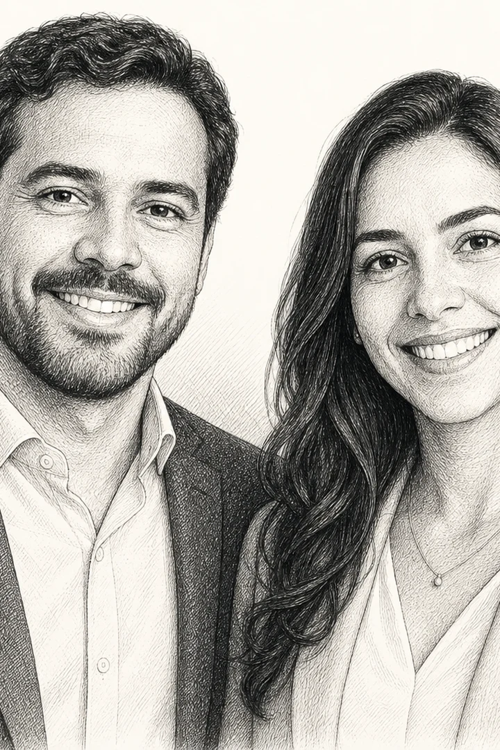 Ilustração de Oscar e Juliana